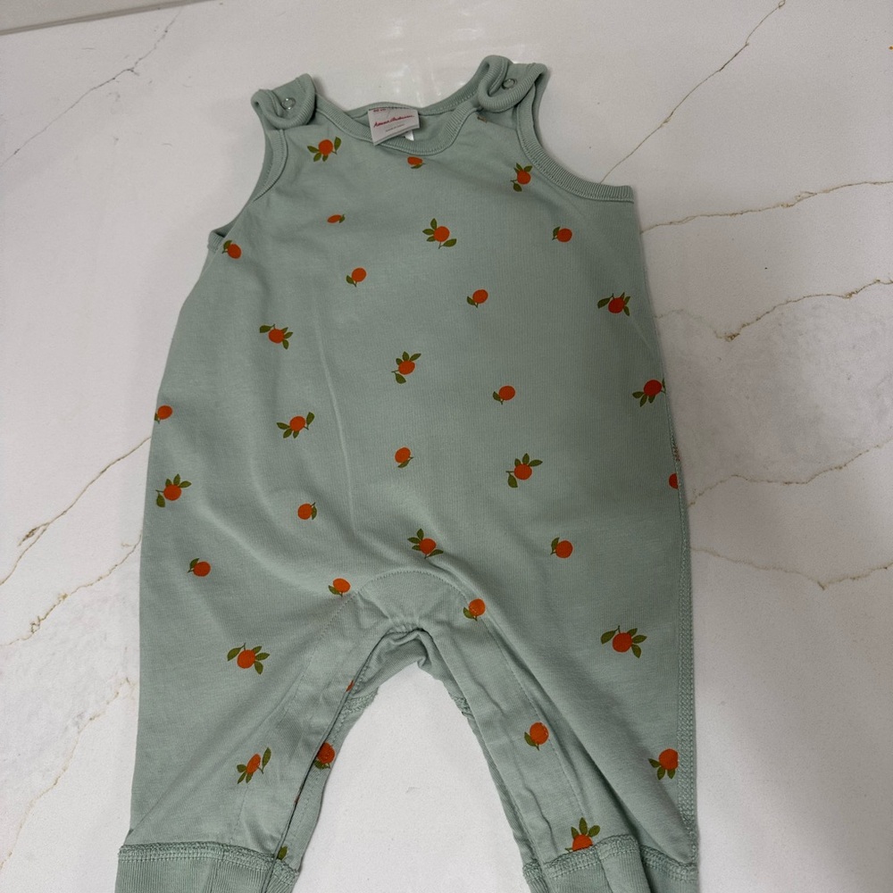 Baby Romper with Orange Fruit Print